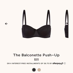 Lively Balconette Push-Up Bra in Jet Black